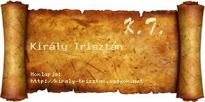 Király Trisztán névjegykártya